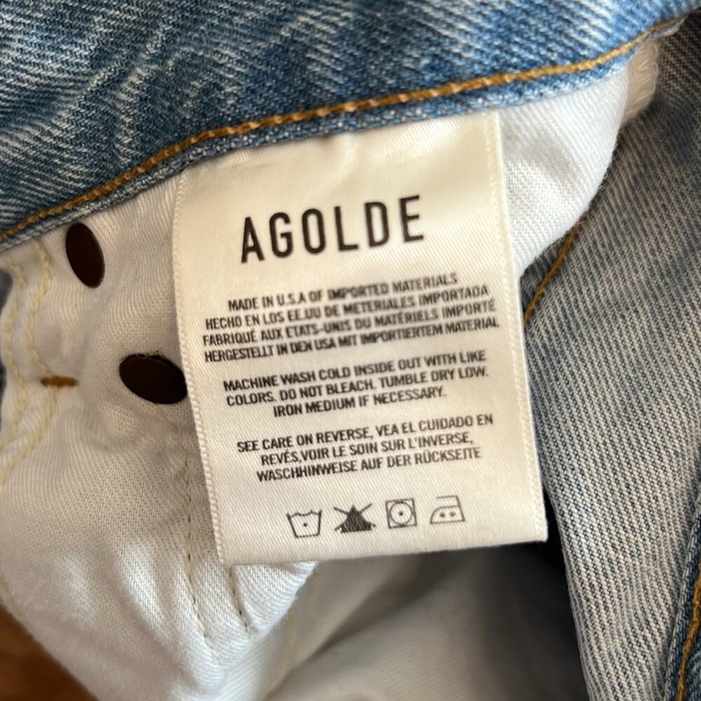 Agolde Riley High Rise Straight Crop Jeans - Picture 9 of 12